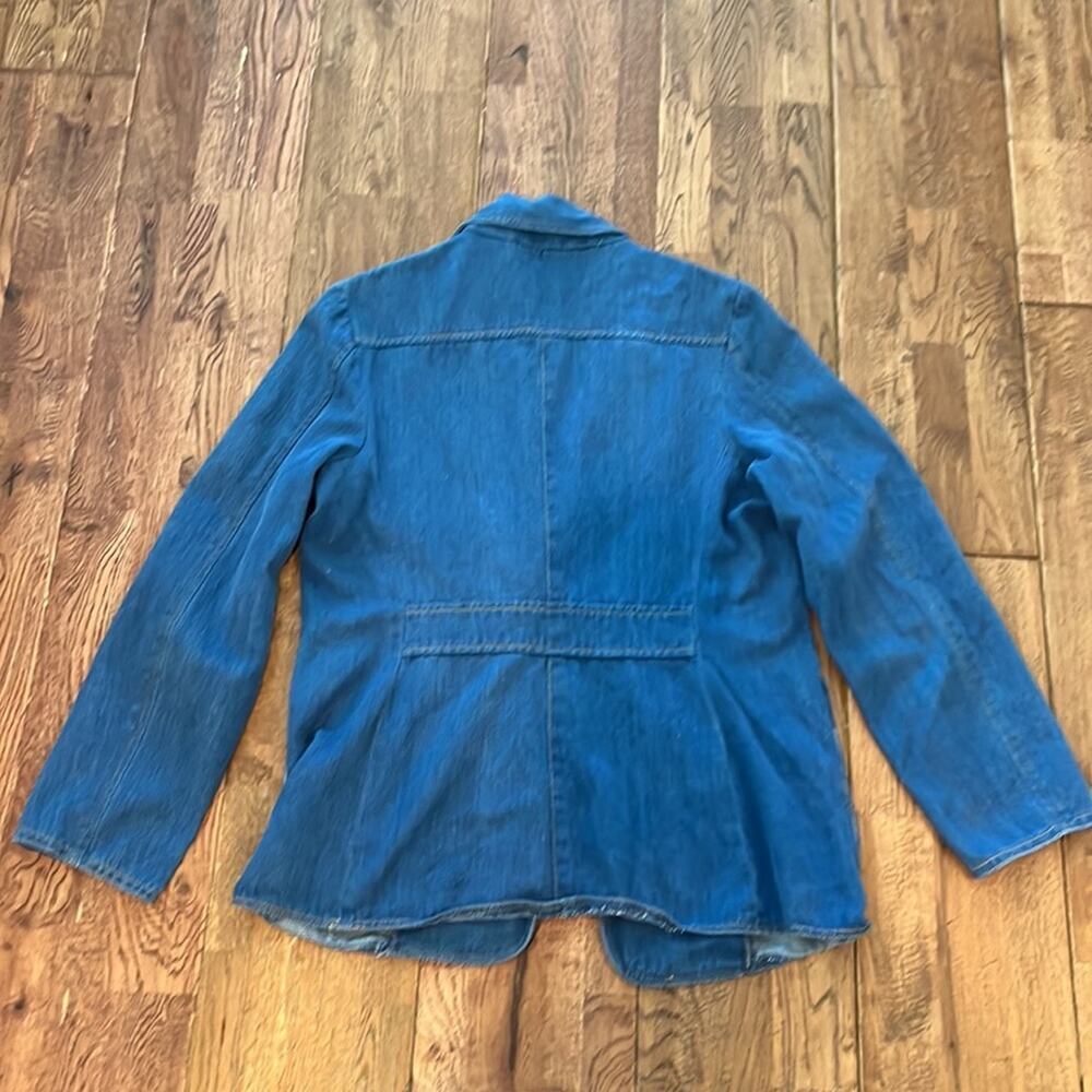 Vintage Denim Jean Blazer Joe Buttons-Chaus- Medium - Picture 6 of 6